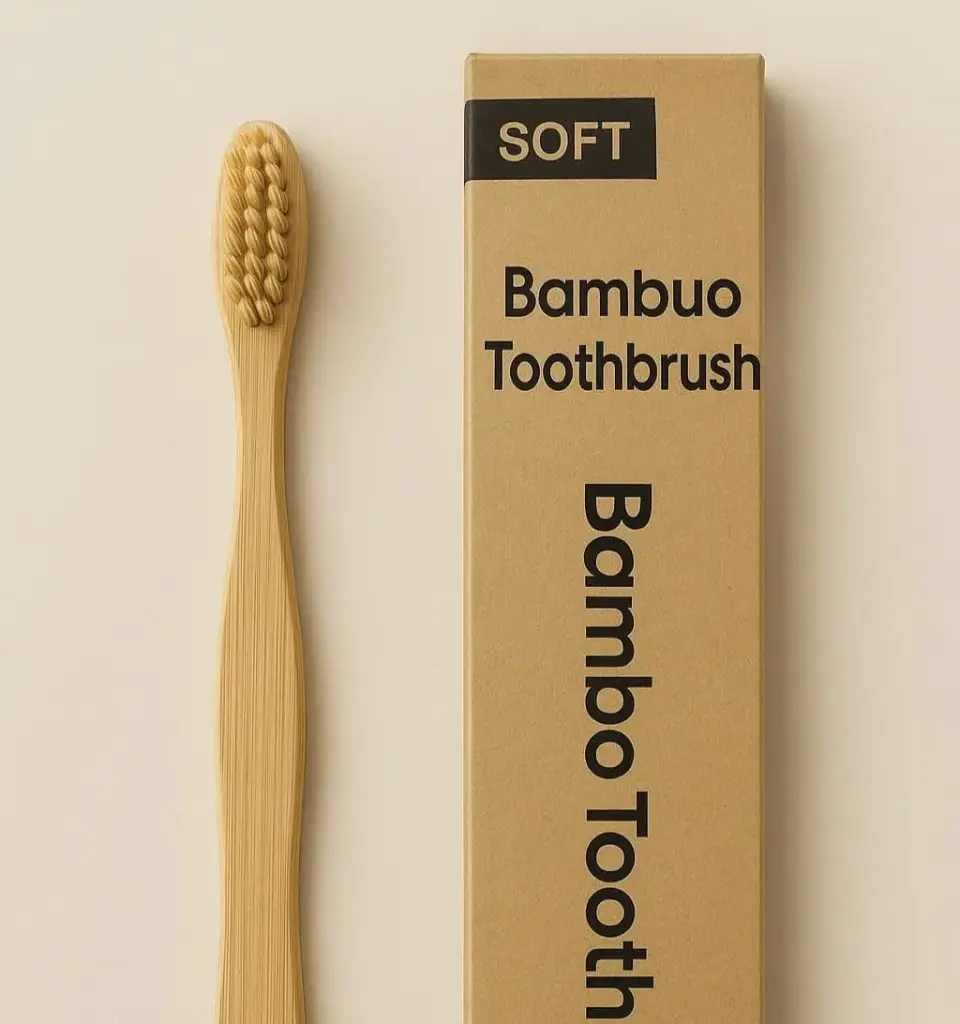 (Yellow brussels) Bamboo toothbrush